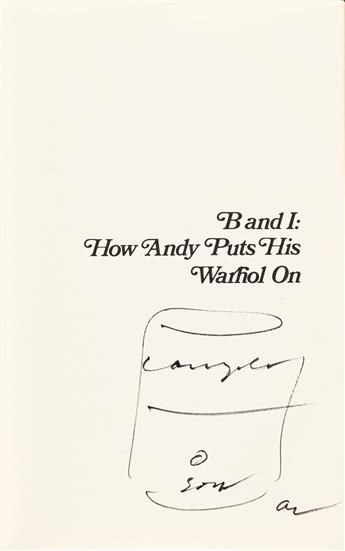 WARHOL, ANDY. The Philosophy of Andy Warhol. Signed ten times (AW or Andy Warhol), and Inscribed twice, to American actress Sylvia